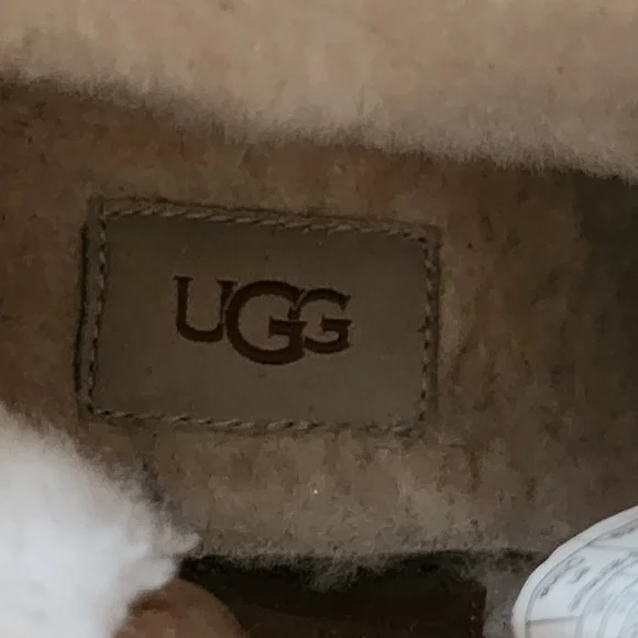 UGG Australia Womens FLUFF PUNK Shearling BOOT in Chestnut Brown size 7.Like New - Picture 6 of 9